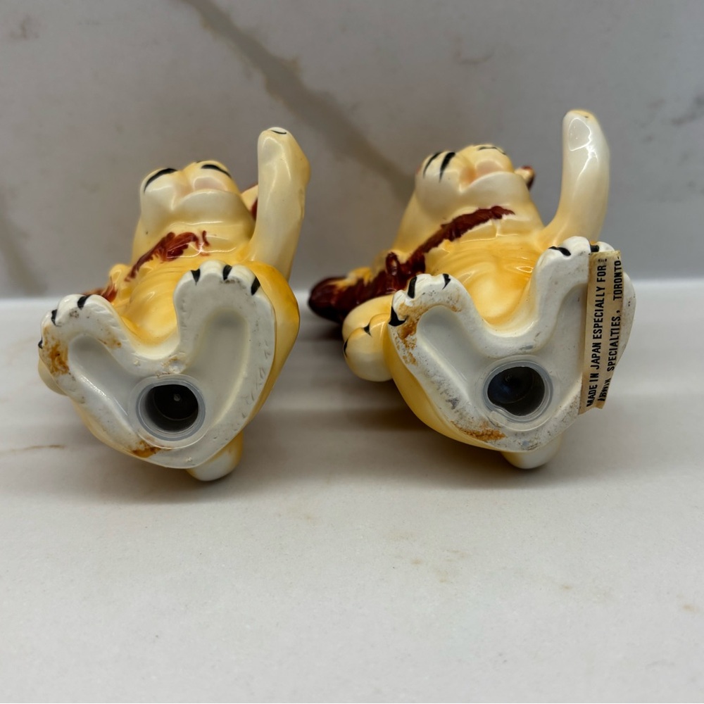 Vintage Anthropomorphic Lion Salt & Pepper Shaker Set MCM Japan - Picture 6 of 8